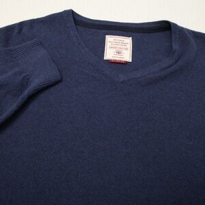 Fat Face Brand Sweater Mens Extra Large Blue V Neck Long Sleeves Cotton Cashmere